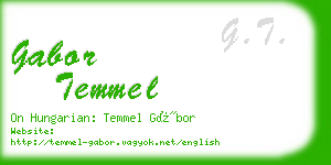 gabor temmel business card